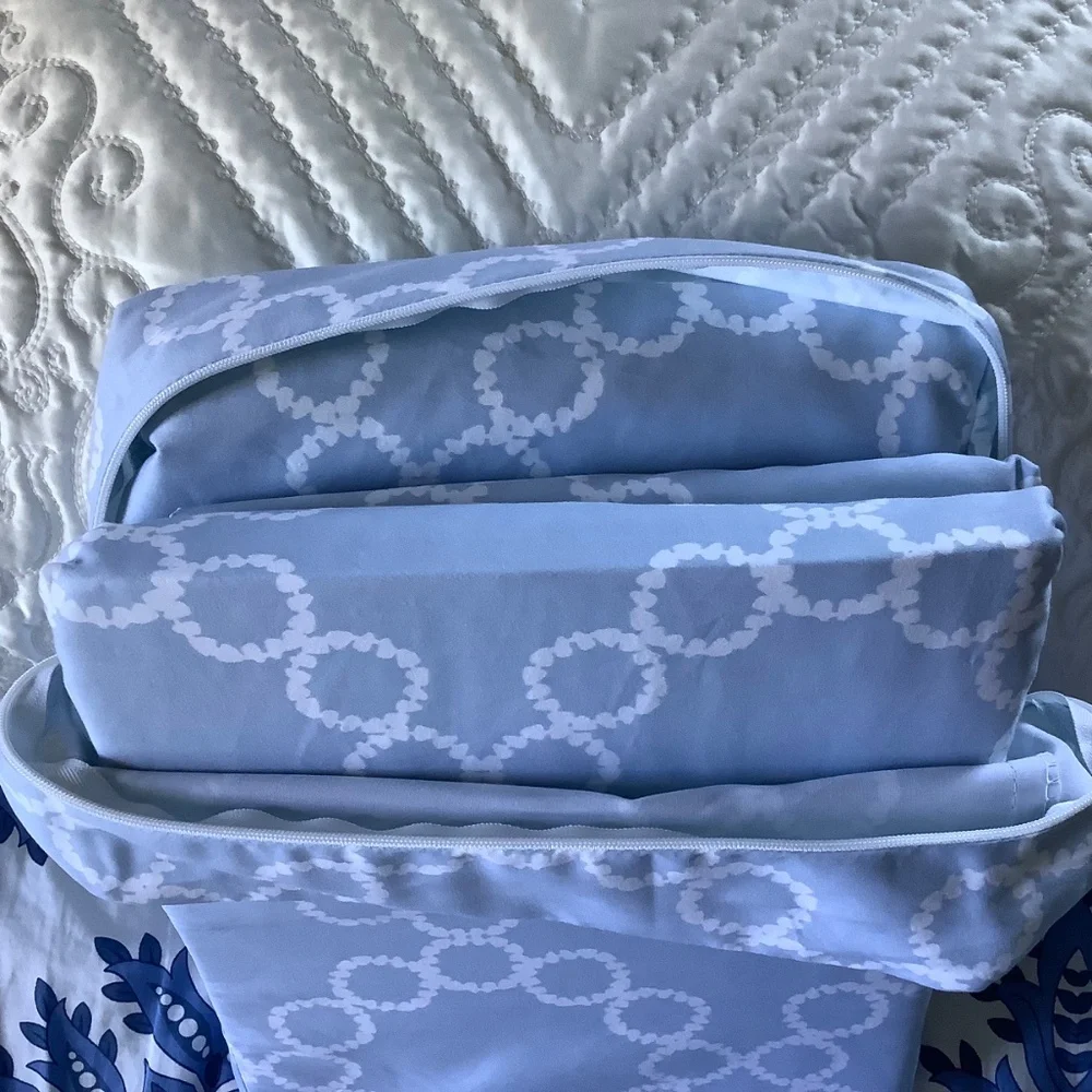 WESTPOINT HOME Palais Cotton Duvet Cover & Sham Set Blue SZ KING